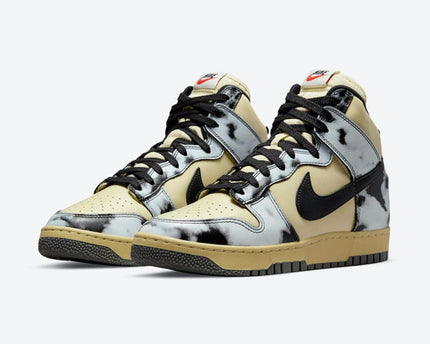 Men's Nike Dunk High Black Acid Wash Shoes