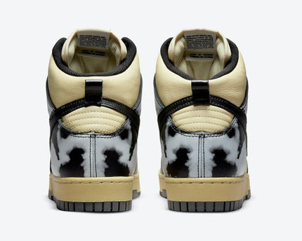 Men's Nike Dunk High Black Acid Wash Shoes