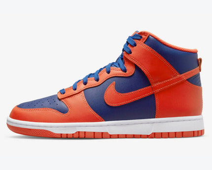 Men's Nike Dunk High Blue And Orange Shoes