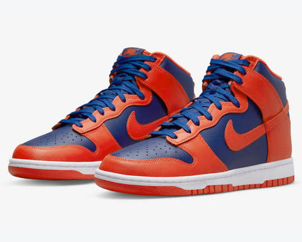Men's Nike Dunk High Blue And Orange Shoes