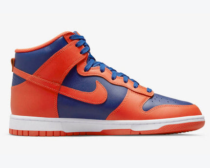 Men's Nike Dunk High Blue And Orange Shoes