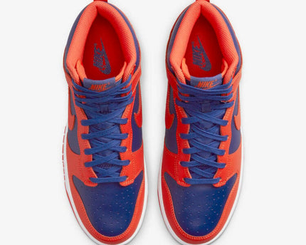 Men's Nike Dunk High Blue And Orange Shoes