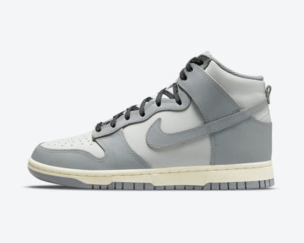 Men's Nike Dunk High Grey White Shoes