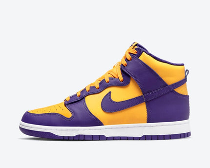 Men's Nike Dunk High Lakers Shoes