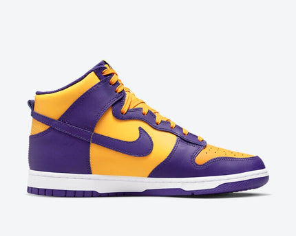 Men's Nike Dunk High Lakers Shoes