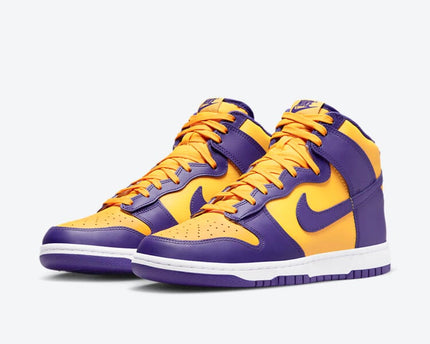 Men's Nike Dunk High Lakers Shoes