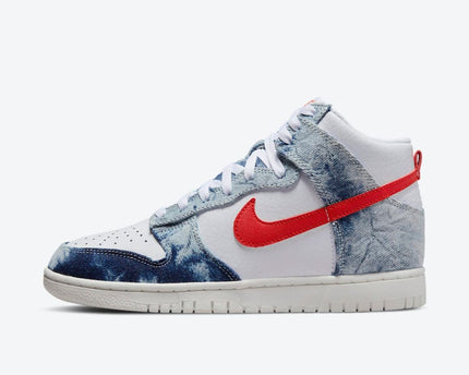 Men's Nike Dunk High Washed Denim Shoes