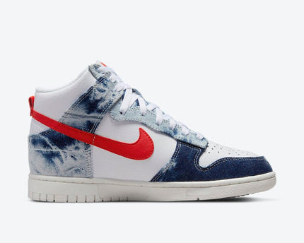 Men's Nike Dunk High Washed Denim Shoes