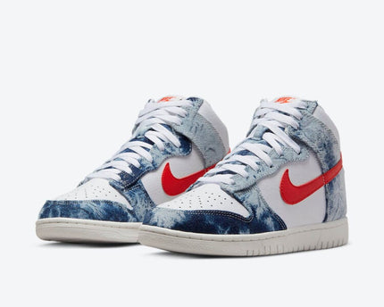 Men's Nike Dunk High Washed Denim Shoes