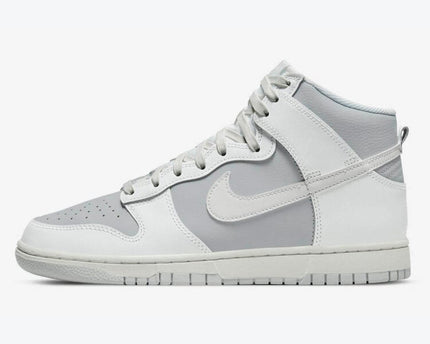 Men's Nike Dunk High White And Grey Shoes