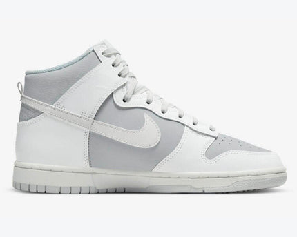 Men's Nike Dunk High White And Grey Shoes