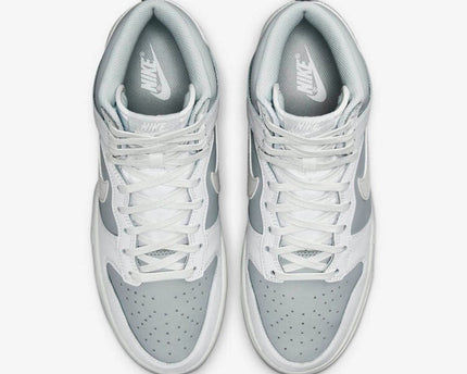 Men's Nike Dunk High White And Grey Shoes