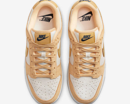 Men's Nike Dunk Low Gold Suede Shoes
