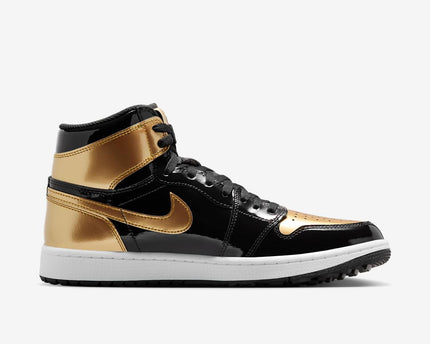 Men's Air Jordan 1 High Golf 'Metallic Gold' Shoes