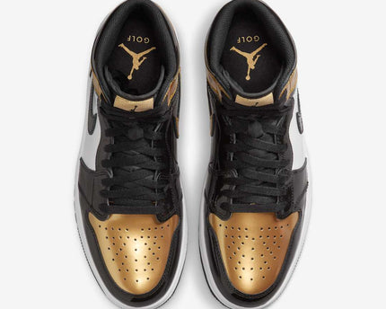 Men's Air Jordan 1 High Golf 'Metallic Gold' Shoes