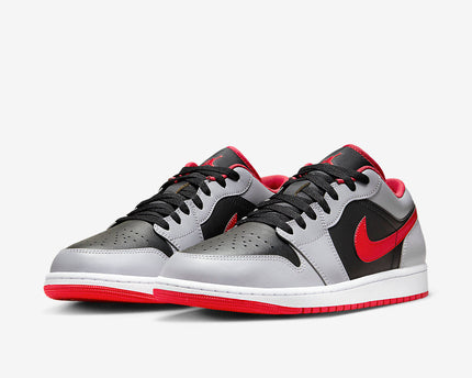 Men's Air Jordan 1 Low 'Black Cement Fire Red' Shoes