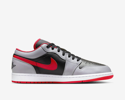 Men's Air Jordan 1 Low 'Black Cement Fire Red' Shoes