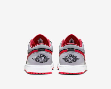 Men's Air Jordan 1 Low 'Black Cement Fire Red' Shoes