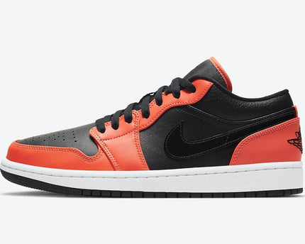 Men's Air Jordan 1 Low 'Black Orange' Shoes