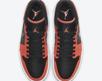 Men's Air Jordan 1 Low 'Black Orange' Shoes