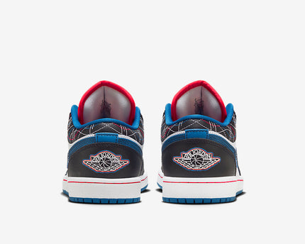 Men's Air Jordan 1 Low 'Black Industrial Blue' Shoes