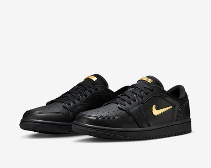 Men's Air Jordan 1 Low 'Black Metallic Gold' Shoes