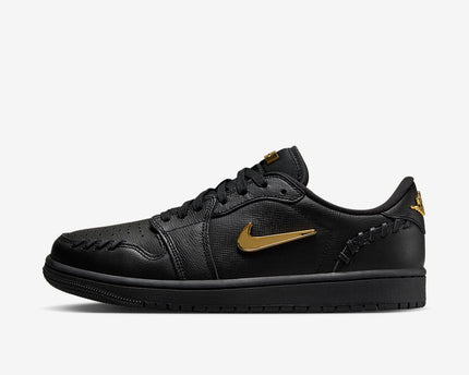 Men's Air Jordan 1 Low 'Black Metallic Gold' Shoes