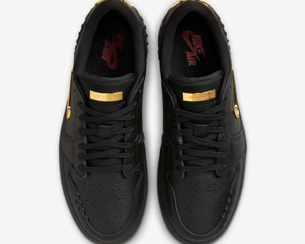 Men's Air Jordan 1 Low 'Black Metallic Gold' Shoes