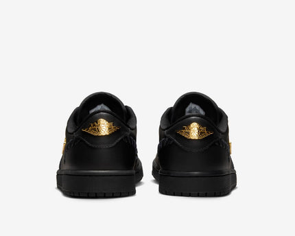 Men's Air Jordan 1 Low 'Black Metallic Gold' Shoes