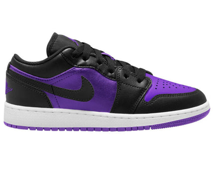 Men's Air Jordan 1 Low 'Black Purple' Shoes