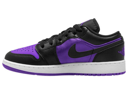 Men's Air Jordan 1 Low 'Black Purple' Shoes