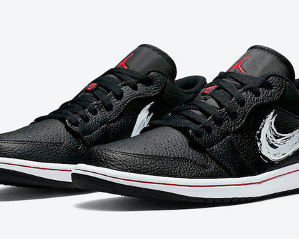 Men's Air Jordan 1 Low 'Brushstroke Swoosh' Shoes