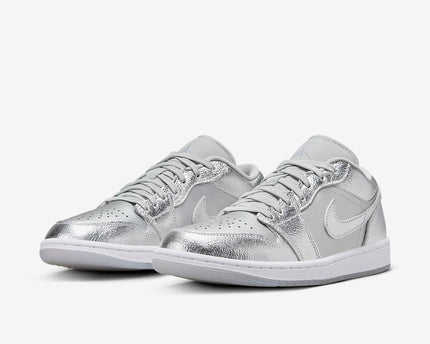 Men's Air Jordan 1 Low 'Metallic Silver' Shoes