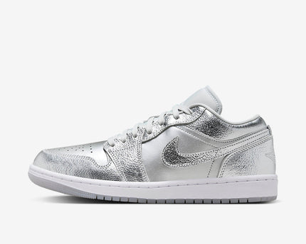 Men's Air Jordan 1 Low 'Metallic Silver' Shoes