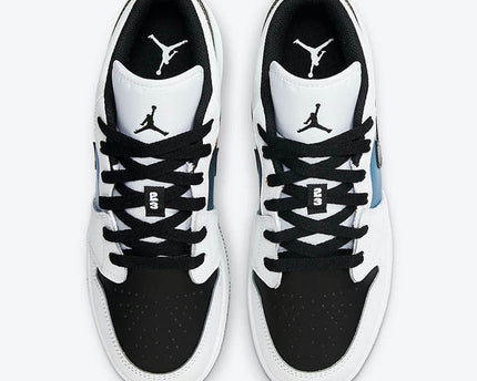 Men's Air Jordan 1 Low 'White Black-Metallic Gold' Shoes