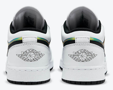 Men's Air Jordan 1 Low 'White Black-Metallic Gold' Shoes