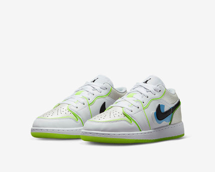 Men's Air Jordan 1 Low 'White Black-Platinum Tint' Shoes