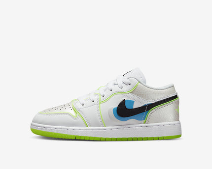 Men's Air Jordan 1 Low 'White Black-Platinum Tint' Shoes