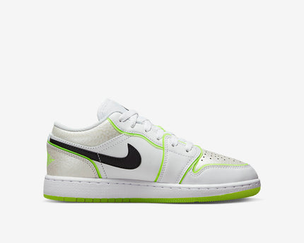 Men's Air Jordan 1 Low 'White Black-Platinum Tint' Shoes