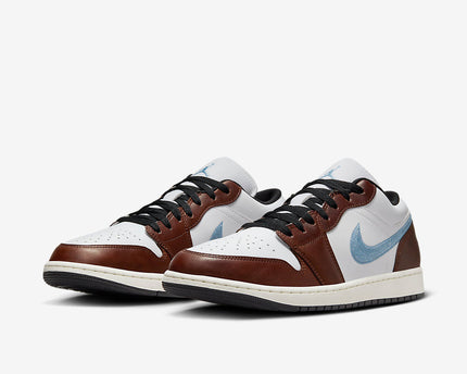 Men's Air Jordan 1 Low 'White Black Sail' Shoes