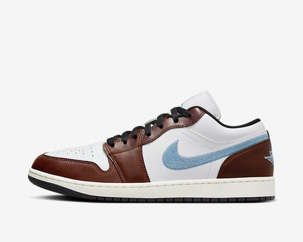 Men's Air Jordan 1 Low 'White Black Sail' Shoes