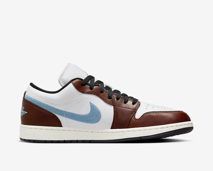 Men's Air Jordan 1 Low 'White Black Sail' Shoes
