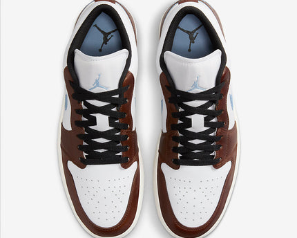 Men's Air Jordan 1 Low 'White Black Sail' Shoes