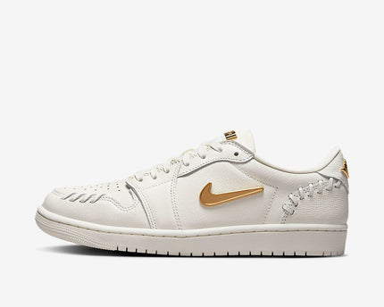 Men's Air Jordan 1 Low 'White Metallic Gold' Shoes