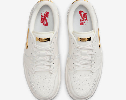 Men's Air Jordan 1 Low 'White Metallic Gold' Shoes