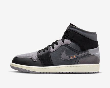 Men's Air Jordan 1 Mid 'Black' Shoes