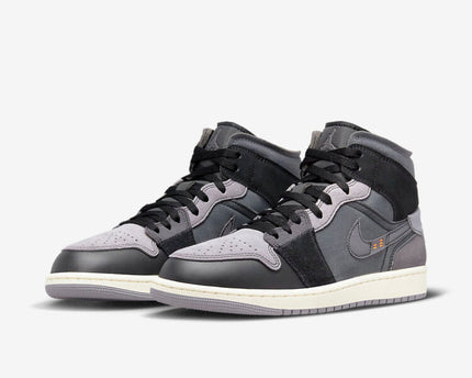 Men's Air Jordan 1 Mid 'Black' Shoes