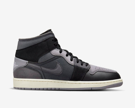 Men's Air Jordan 1 Mid 'Black' Shoes