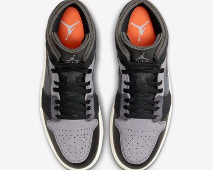 Men's Air Jordan 1 Mid 'Black' Shoes