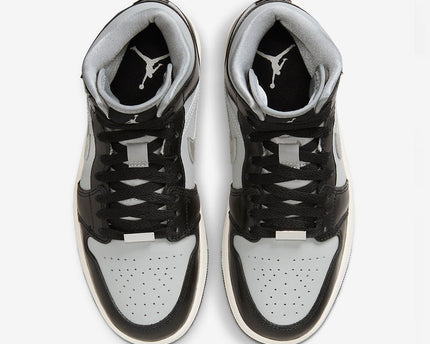 Men's Air Jordan 1 Mid 'Black Chrome' Shoes
